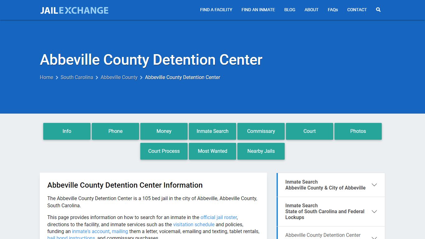 Abbeville County Detention Center - Jail Exchange